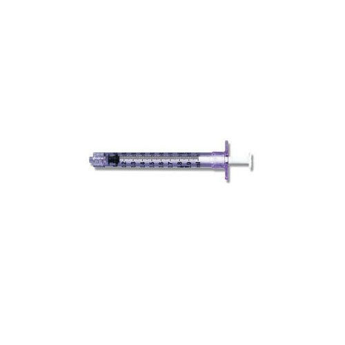 BD Syringe 1mL Luer-Lok Tip, Graduated, Sterile, Latex-Free - Box of 100