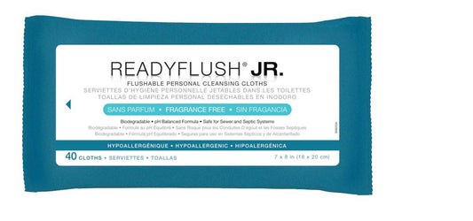 ReadyFlush Junior Flushable Wipe, 7" x 8" 24/ca (17.7 x 20 cm) MSC263820 - Save On Medical