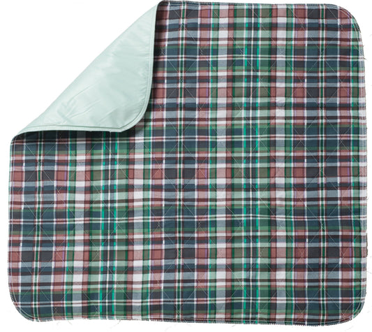 Quilted Plaid Reusable Bed Pad - Save On Medical